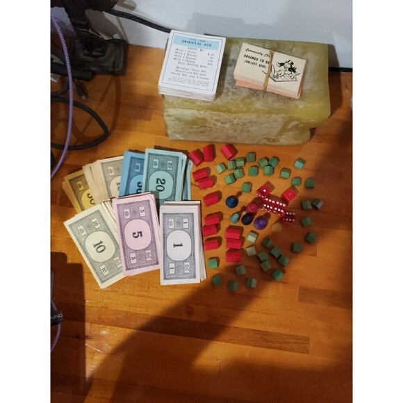 Vintage Parker Brothers MONOPOLY Game Popular Edition - Game And Board - Picture 14 of 14